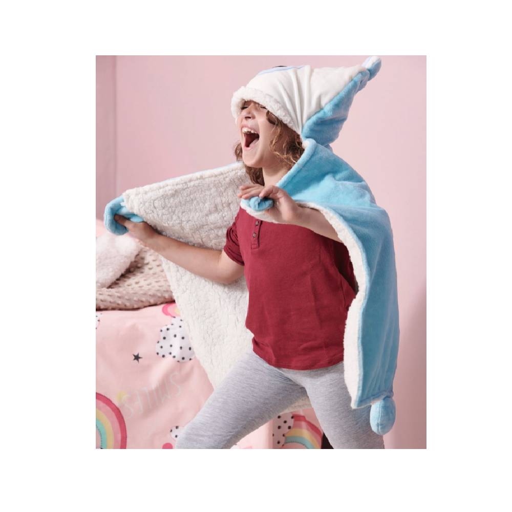 Κουβέρτα Fleece Με Κουκούλα New Baby NB0126 Blue
